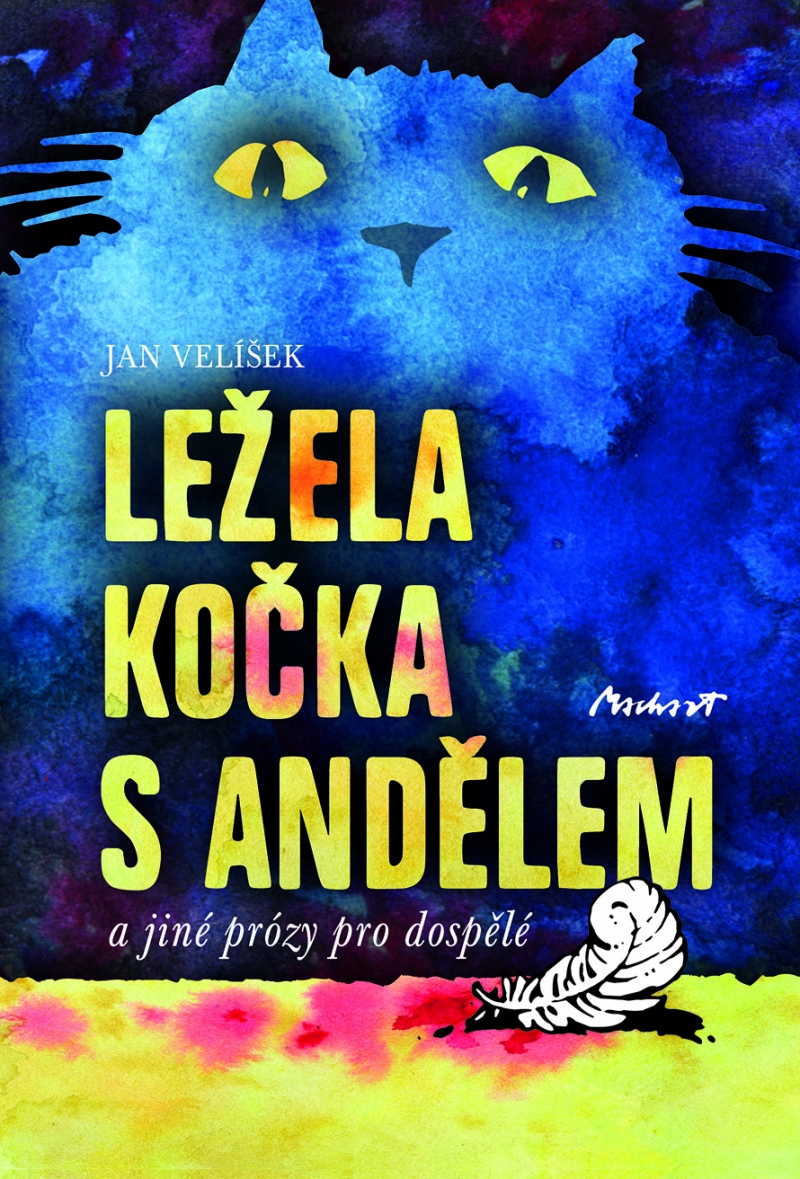 Jan Velíšek a jeho kočka, co leží s andělem